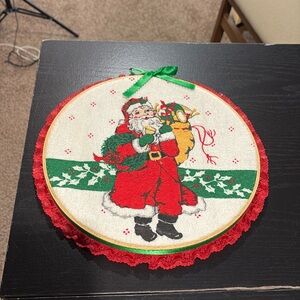 Vintage Santa wall decor